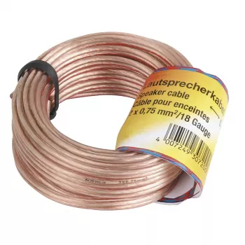 Hama 00205141 audiokaapeli 10 m kupari, läpinäkyvä