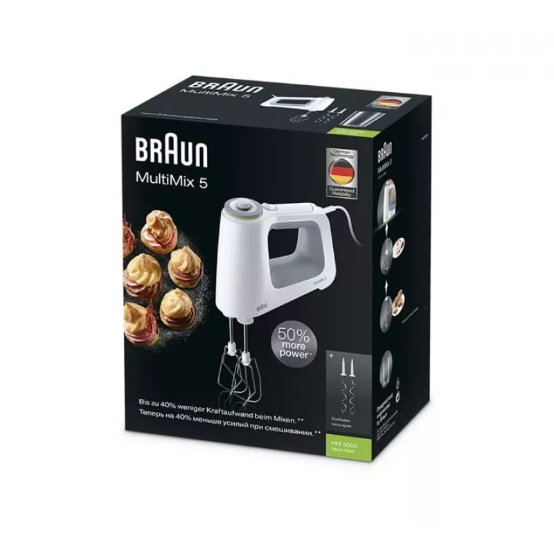 Braun HM 5000 WH -käsivatkain 700 W harmaa, valkoinen