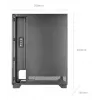 PC-kotelo TACENS MARS MC-PULSAR LCD ATX Midi Tower, karkaistu lasi, etu-LCD, USB-C, tukee GPU 33,2 cm