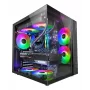PC-kotelo TACENS Mars Gaming MCV-ONE Midi Tower – musta, ATX/Micro-ATX/Mini-ITX, karkaistu lasi, tukee 120 mm tuulettimia