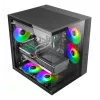 PC-kotelo TACENS Mars Gaming MCV-ONE Midi Tower – musta, ATX/Micro-ATX/Mini-ITX, karkaistu lasi, tukee 120 mm tuulettimia
