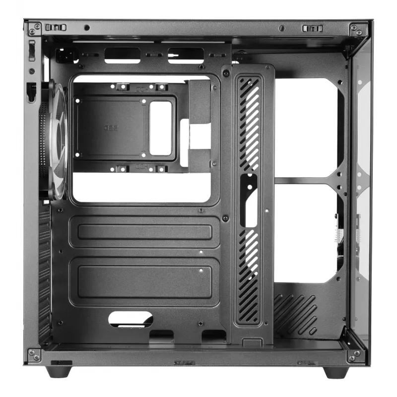 PC-kotelo TACENS Mars Gaming MCV-ONE Midi Tower – musta, ATX/Micro-ATX/Mini-ITX, karkaistu lasi, tukee 120 mm tuulettimia