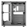 PC-kotelo TACENS Mars Gaming MCV-ONE Midi Tower – musta, ATX/Micro-ATX/Mini-ITX, karkaistu lasi, tukee 120 mm tuulettimia
