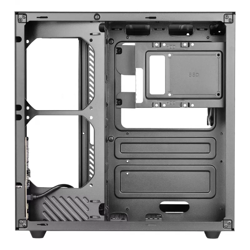 PC-kotelo TACENS Mars Gaming MCV-ONE Midi Tower – musta, ATX/Micro-ATX/Mini-ITX, karkaistu lasi, tukee 120 mm tuulettimia
