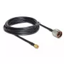 Koaksiaalikaapeli DeLOCK 89465 RG-58 5 m N-pistoke SMA-pistoke musta