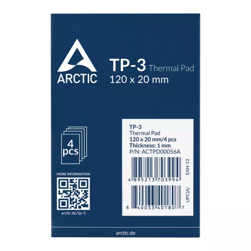 ARCTIC TP-3 Premium Performance lämpötyyny 120 x 20 mm, 1 mm