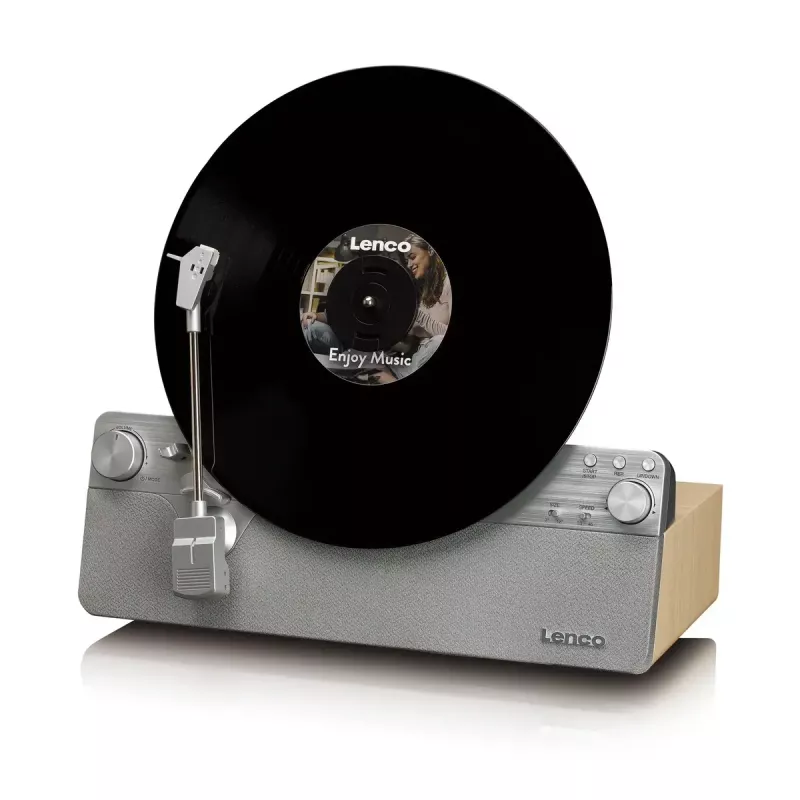 Hihnavetoinen audiosoitin Lenco LSA-071SI, täysautomaattinen, harmaa, Bluetooth, 3,5 mm, 10 W