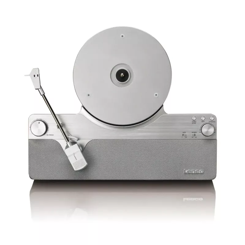Hihnavetoinen audiosoitin Lenco LSA-071SI, täysautomaattinen, harmaa, Bluetooth, 3,5 mm, 10 W
