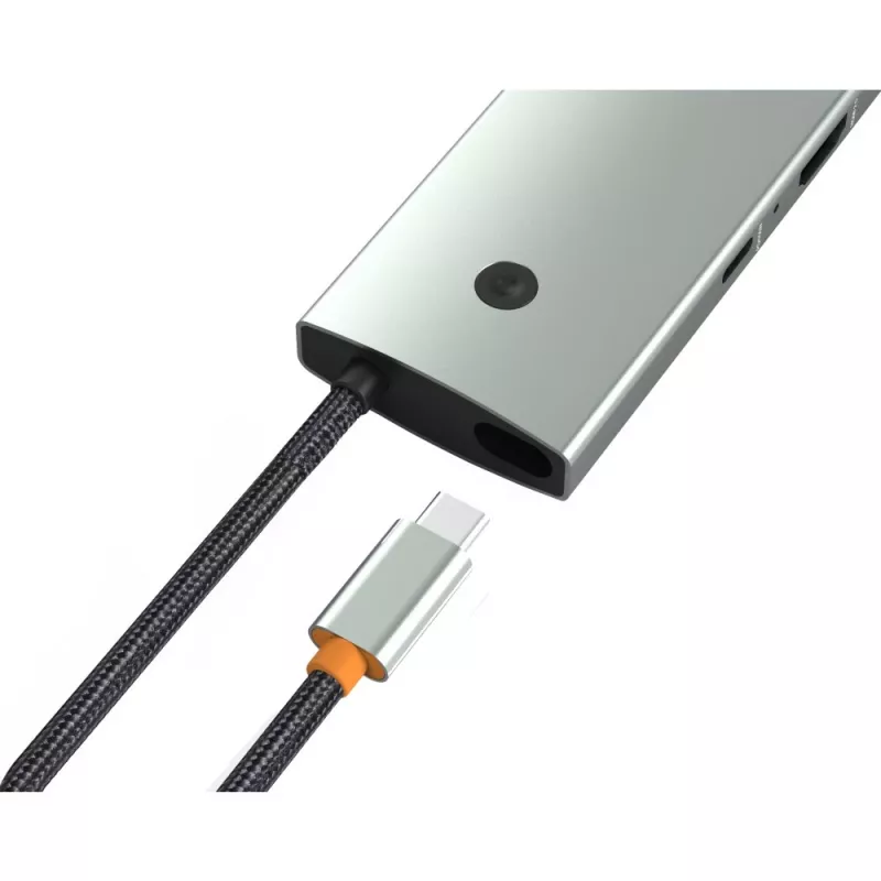 Techly IUSB32C-HUB6HPDI USB-keskitin USB 3.2 Gen 1 (3.1 Gen 1) Type-C 5000 Mbit/s alumiini