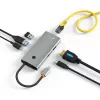Techly IUSB32C-HUB6HPDI USB-keskitin USB 3.2 Gen 1 (3.1 Gen 1) Type-C 5000 Mbit/s alumiini