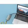 Techly IUSB32C-HUB6HPDI USB-keskitin USB 3.2 Gen 1 (3.1 Gen 1) Type-C 5000 Mbit/s alumiini