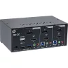 InLine KVM-työpöytäkytkin, 2-porttinen, kahden näytön, DP+HDMI, 4K, USB 3.0, ääni