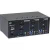 InLine KVM-työpöytäkytkin, 2-porttinen, kahden näytön DP 1.2, 4K, USB 3.0, ääni