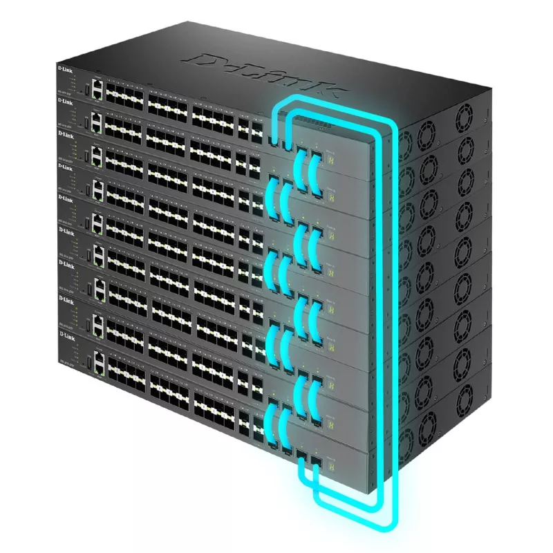 D-Link Layer 3 Stackable 10 Gigabit Managed -kytkimet, Managed, L3, täysduplex, räkkiasennus