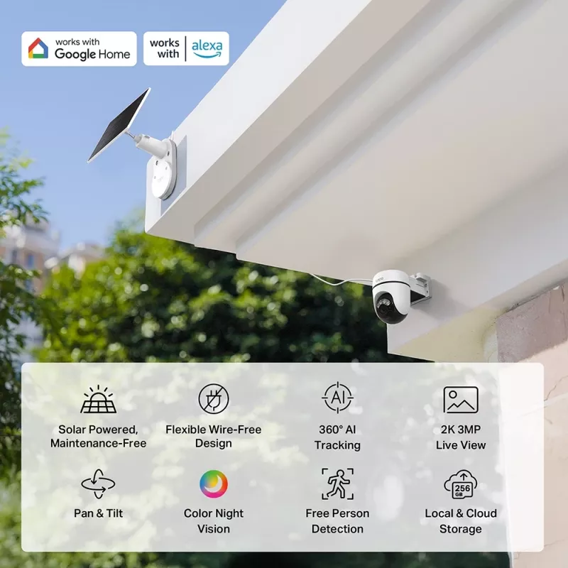 TP-Link Tapo aurinkokäyttöinen pan/tilt-valvontakamerasarja