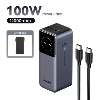 Kannettava varavirtalähde Ugreen 12000mAh 100W pikalataus