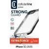 Cellularline Tetra Force Strong Guard – iPhone 16e erittäin joustava, iskunkestävä suojakotelo integroidulla antibakteerisella Microban®-teknologialla