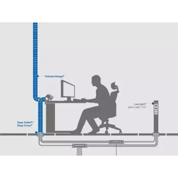 Kaapeliorganisaattori Bachmann Desk Kabel Eater musta, 1 m pituus, 1 kpl