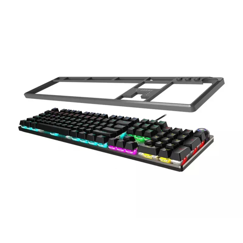 Pelausnäppäimistö MSI FORGE GK310 RED DE mekaaninen USB QWERTY musta