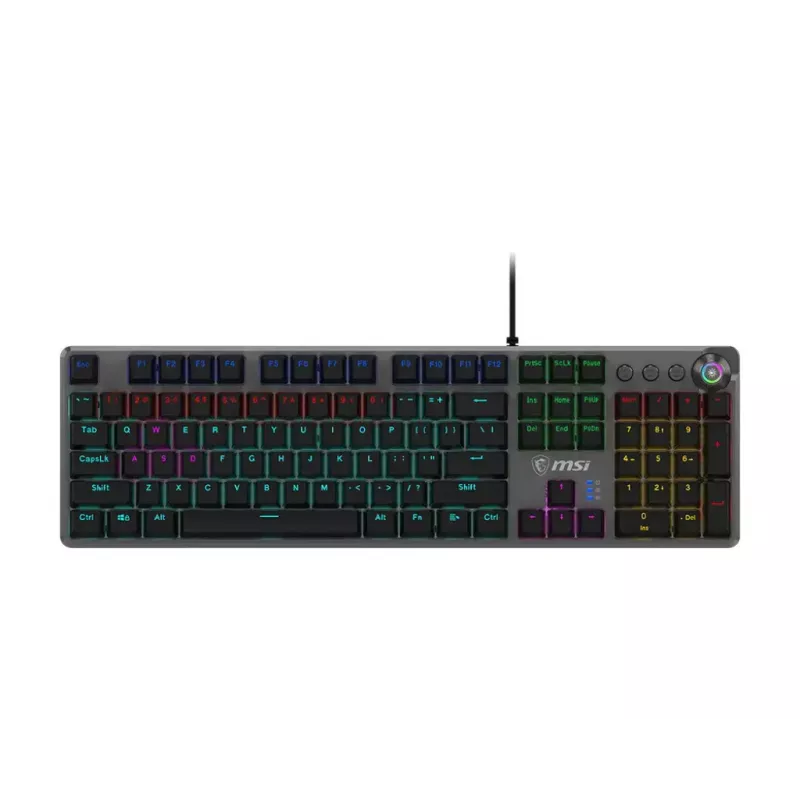 Pelausnäppäimistö MSI FORGE GK310 RED DE mekaaninen USB QWERTY musta