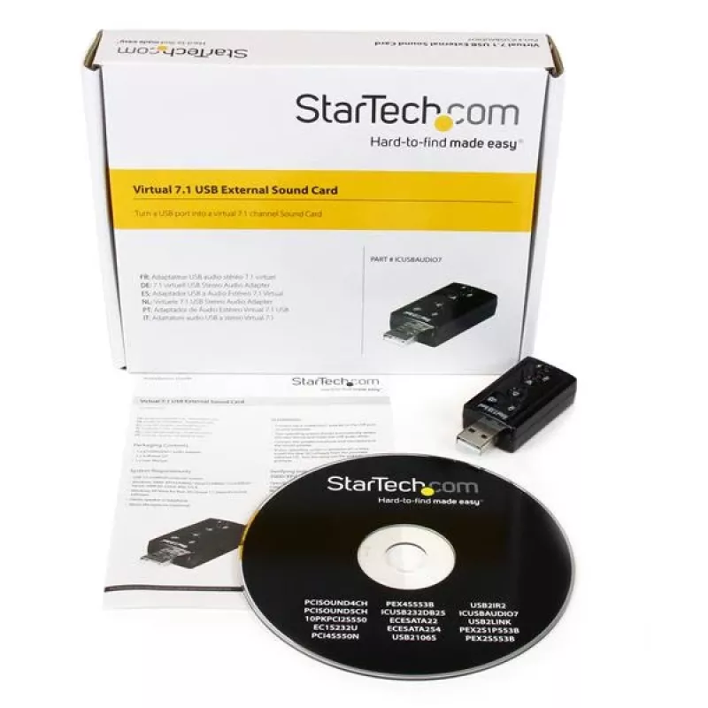 StarTech.com Virtual 7.1 USB stereoäänisovitin ulkoinen äänikortti