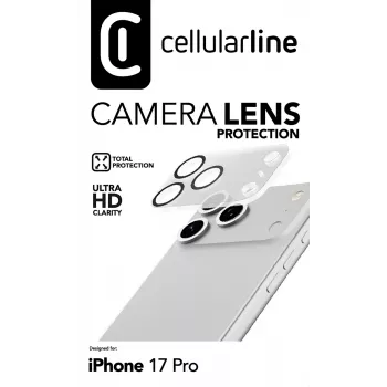 Cellularline kameran objektiivi - iPhone 17 Pro kameran suojaus