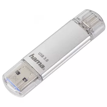 Hama C-Laeta USB-muistitikku 128 GB USB Type-A / USB Type-C 3.2 Gen 1 (3.1 Gen 1) hopea
