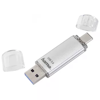 Hama C-Laeta USB-muistitikku 128 GB USB Type-A / USB Type-C 3.2 Gen 1 (3.1 Gen 1) hopea