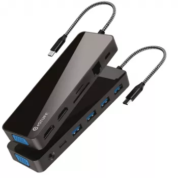 Kannettavan telakka eSTUFF GLB235470 USB Power Delivery 100W Ethernet 1000Mbit/s