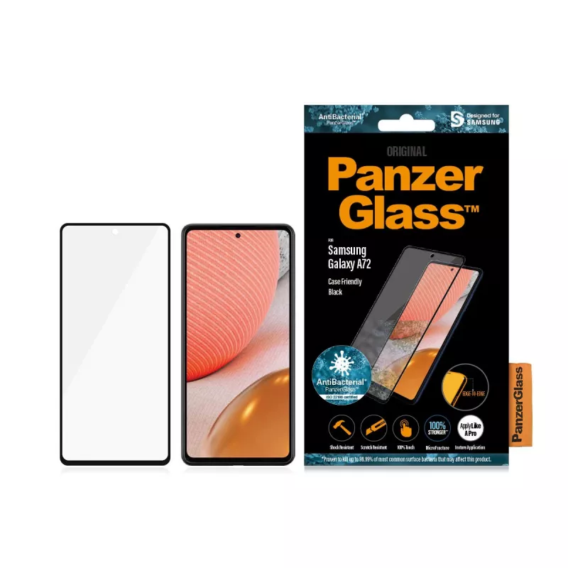 Näytönsuojalasi PanzerGlass Samsung Galaxy A72 naarmu- ja iskunkestävä