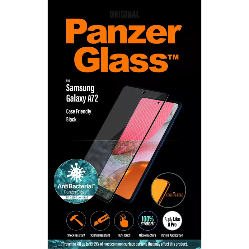 Näytönsuojalasi PanzerGlass Samsung Galaxy A72 naarmu- ja iskunkestävä