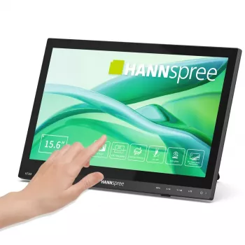 HANNspree HT165HPB 39,6 cm (15,6 tuumaa) Full HD IPS LCD kosketusnäyttö 1920×1080, 15 ms, VESA, kaiuttimet, musta