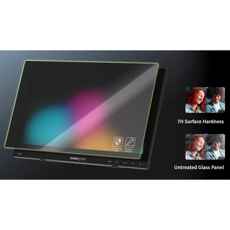 HANNspree HT165HPB 39,6 cm (15,6 tuumaa) Full HD IPS LCD kosketusnäyttö 1920×1080, 15 ms, VESA, kaiuttimet, musta