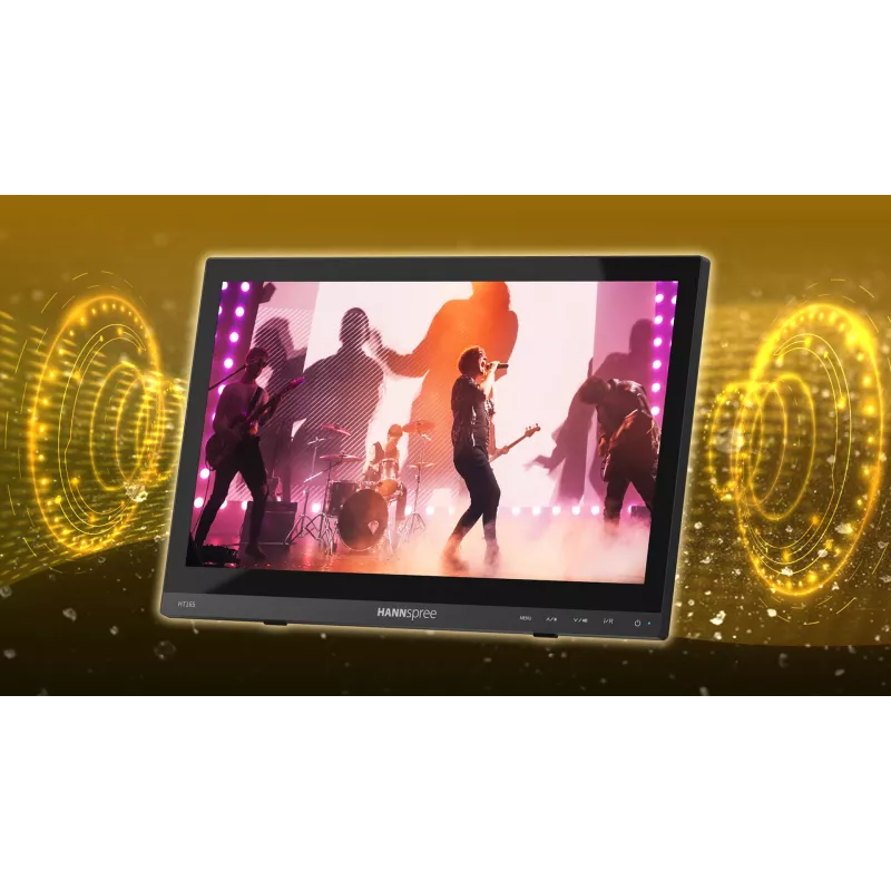 HANNspree HT165HPB 39,6 cm (15,6 tuumaa) Full HD IPS LCD kosketusnäyttö 1920×1080, 15 ms, VESA, kaiuttimet, musta