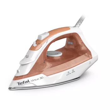 Tefal Virtuo 30 FV2C40E0 silitysrauta kuiva- ja höyrysilitysrauta keraaminen pohja 2000 W persikka, valkoinen