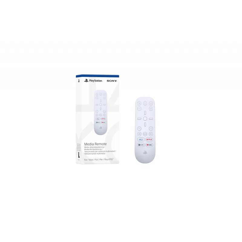 Sony Media Remote, pelikonsoli, TV, IR langaton, painikkeet, valkoinen