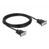 Sarjakaapeli DeLOCK 86606 musta 3m RS-232 Sub-D9
