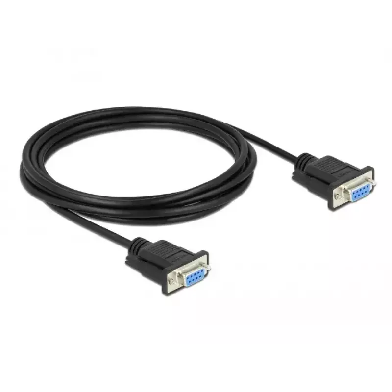 Sarjakaapeli DeLOCK 86606 musta 3m RS-232 Sub-D9