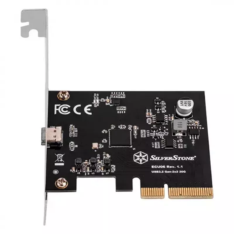 Silverstone ECU06 sisäinen USB 3.2 Gen 2 -adapteri PCIe Low-Profile