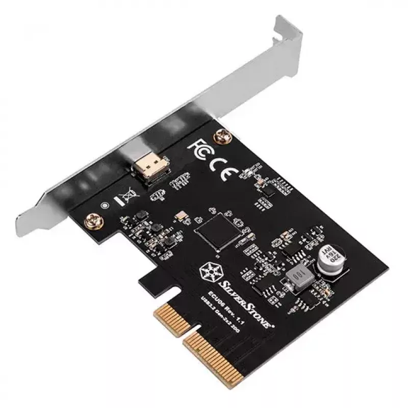Silverstone ECU06 sisäinen USB 3.2 Gen 2 -adapteri PCIe Low-Profile
