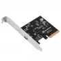 Silverstone ECU06 sisäinen USB 3.2 Gen 2 -adapteri PCIe Low-Profile