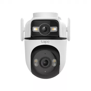 TP-Link Tapo Outdoor Dual Lens Pan/Tilt valvontakamera, IP-valvontakamera, ulkokäyttöön, langallinen & langaton, katto-/seinä-/mastokiinnitys, valkoinen, pallomainen