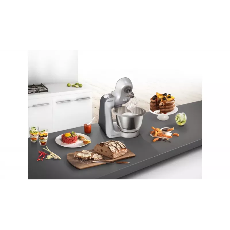 Bosch MUM59S81DE yleiskone 1 000 W 3,9 L musta, ruostumaton teräs
