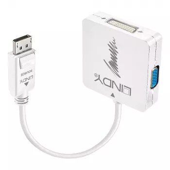Lindy DisplayPort 1.2 - HDMI 1.4-, DVI- ja VGA-aktiivimuunnin