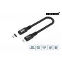 USB4 Gen 3x2 USB-C–USB-C-kaapeli MicroConnect MC-LS-USB4CC0.15, 0,15 m, musta