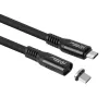 USB4 Gen 3x2 USB-C–USB-C-kaapeli MicroConnect MC-LS-USB4CC0.15, 0,15 m, musta