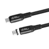 USB4 Gen 3x2 USB-C–USB-C-kaapeli MicroConnect MC-LS-USB4CC0.15, 0,15 m, musta
