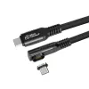 USB4 Gen 3x2 USB-C–USB-C-kaapeli MicroConnect MC-LS-USB4CC0.15-A – 0,15 m, musta