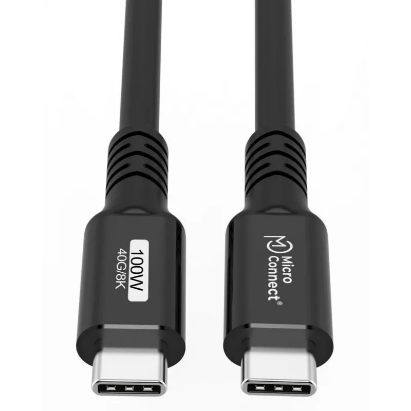 Microconnect USB4CC015 USB-kaapeli USB4 Gen 3x2 0,15 m USB-C musta