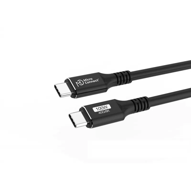 Microconnect USB4CC015 USB-kaapeli USB4 Gen 3x2 0,15 m USB-C musta